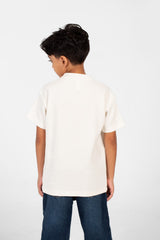 Boy's Short Sleeved T-shirt With Basic Details And A Modern High Quality Design