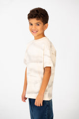 Boy's Tie Dye Half Sleeve Crew Neck Regular Fit T-Shirt
