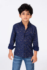Boys Summer Shirt Printed With Practical Material