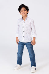 Boys Summer Shirt Printed With Practical Material