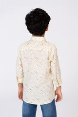 Boys Summer Shirt Printed With Practical Material