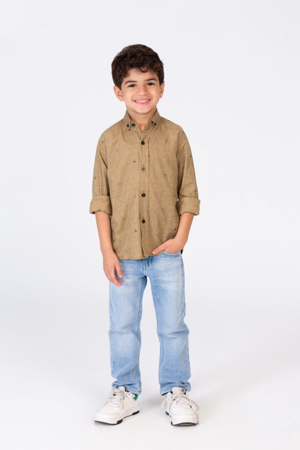 Boys Regular Fit Shirt With A Light Print
