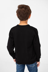 Boy's Basic Classic V Neck Pullover With Long Sleeves