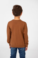 Boy's Basic Classic V Neck Pullover With Long Sleeves