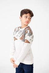 Boy's Round Neck Long Sleeves Jakar Pullover