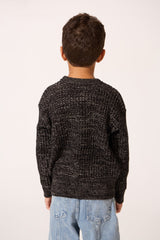 Boy's Tomato Slim Fit Jakar Cotton Crew Neck Pullover