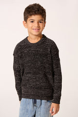 Boy's Tomato Slim Fit Jakar Cotton Crew Neck Pullover