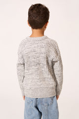 Boy's Tomato Slim Fit Jakar Cotton Crew Neck Pullover
