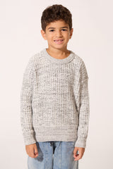 Boy's Tomato Slim Fit Jakar Cotton Crew Neck Pullover