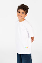 قميص نصف كم واسع أساسي للأولاد