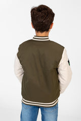 Boy's Varsity Waterproof Long Sleeve Baseball Jacket