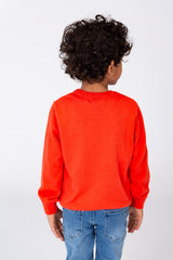 Boy's Pullover With A Round Neck And Long Sleeves In Breathable Material