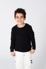 Boy's Basic Crew neck Made Of Soft Pullover