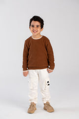 Boy's Basic Crew neck Made Of Soft Pullover