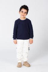 Boy's Basic Crew neck Made Of Soft Pullover