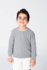 Boy's Basic Crew neck Made Of Soft Pullover
