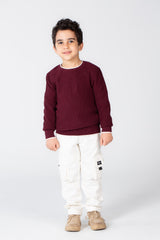Boy's Basic Crew neck Made Of Soft Pullover