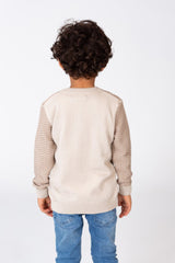 Boy's Plain Pullover With A Round Neck Made Of Cotton Material