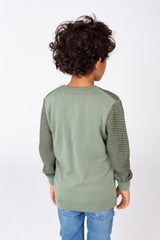 Boy's Plain Pullover With A Round Neck Made Of Cotton Material
