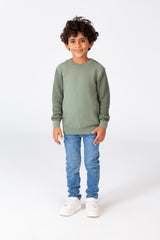 Boy's Plain Pullover With A Round Neck Made Of Cotton Material