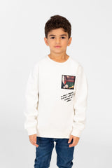 Boy's Long Sleeves Printed Round Neck Sweatshirt