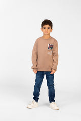Boy's Long Sleeves Printed Round Neck Sweatshirt