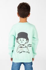 Boy's Sweatshirt With Round Neck And Long Sleeves