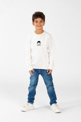 Boy's Sweatshirt With Round Neck And Long Sleeves