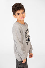 Boy's Round Neck With A Graphic Print On The Front Sweatshirt