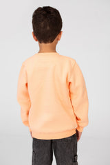 Boy's Round Neck With A Graphic Print On The Front Sweatshirt