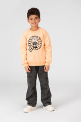 Boy's Round Neck With A Graphic Print On The Front Sweatshirt
