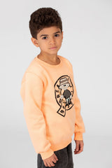 Boy's Round Neck With A Graphic Print On The Front Sweatshirt