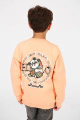Boy's Crew Neck Panda Print Sweatshirt