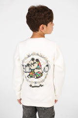 Boy's Crew Neck Panda Print Sweatshirt