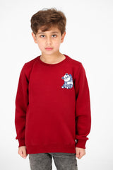 Boy's Crew Neck Panda Print Sweatshirt