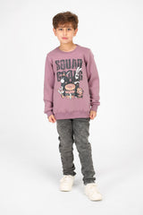Boy's Round Neck Sweatshirt With Front Graphic Print