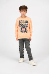 Boy's Round Neck Sweatshirt With Front Graphic Print