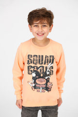 Boy's Round Neck Sweatshirt With Front Graphic Print