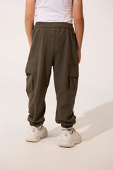 Boy's Oversize Sweatpants With Elastic Waistband And Side Pockets