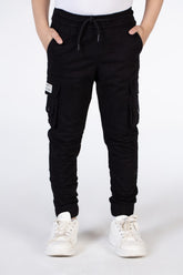 Boys Basic Sherwal Gabardine Pants With Side Pockets