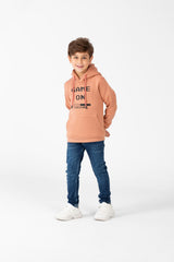Boy's Hoodie Sweatshirt With Front Print And Kangaroo Pocket 1