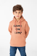 Boy's Hoodie Sweatshirt With Front Print And Kangaroo Pocket 1