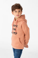 Boy's Hoodie Sweatshirt With Front Print And Kangaroo Pocket 1
