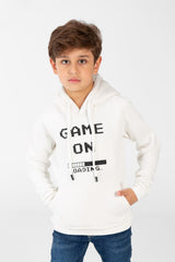 Boy's Hoodie Sweatshirt With Front Print And Kangaroo Pocket 1