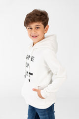 Boy's Hoodie Sweatshirt With Front Print And Kangaroo Pocket 1