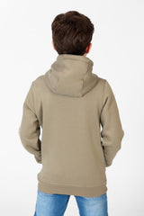 Boy's Hooded Sweatshirt With Front And Shoulder Print