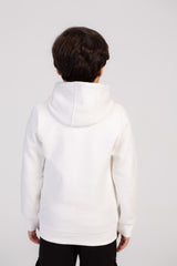 Boy's Hoodie Front Printed Hooded Comfort Melton Padded Sweatshirt Perfect For Chilly Days
