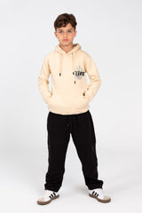 Boy's Hoodie Sweatshirt With Front Pocket In Practical Melton Material
