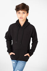 Boy's Hood Sweatshirt With Pocket On The Sleeves
