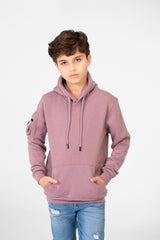 Boy's Hood Sweatshirt With Pocket On The Sleeves